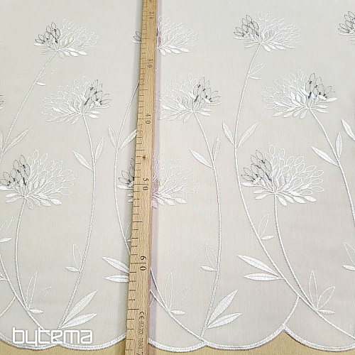 Cortina de lujo GERSTER 11868 bordado beige