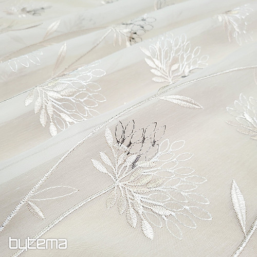 Cortina de lujo GERSTER 11868 bordado beige