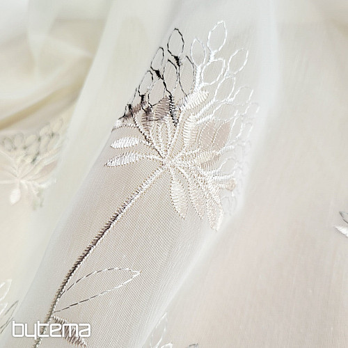 Cortina de lujo GERSTER 11868 bordado beige