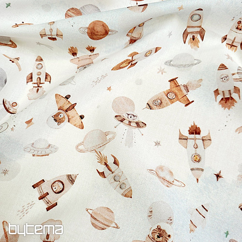 Tela de algodón SPACE FUZBUZ