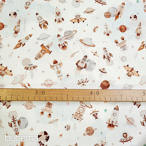 Tela de algodón SPACE FUZBUZ