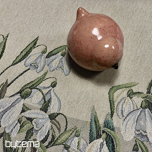 Mantel tapiz redondo COPOS DE NIEVE