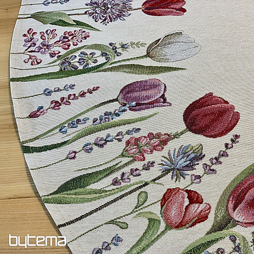 Mantel tapiz redondo TULIPANES PRIMAVERA III