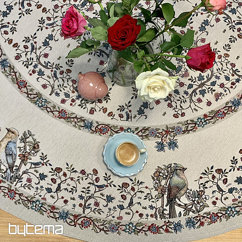 Mantel tapiz redondo PÁJAROS