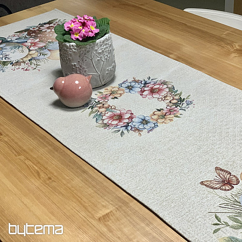 Mantel y bufanda de Pascua HUEVOS EN LA HIERBA