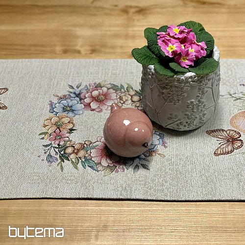 Mantel y bufanda de Pascua HUEVOS EN LA HIERBA