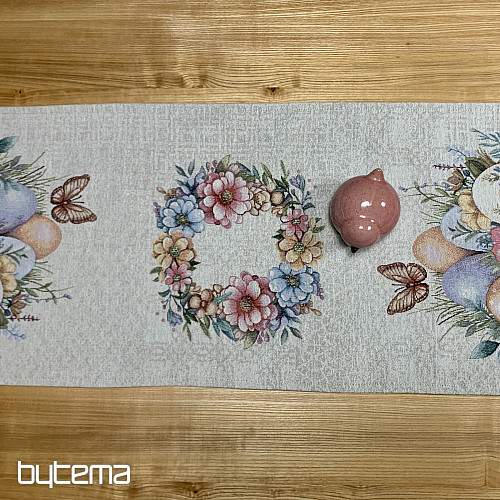 Mantel y bufanda de Pascua HUEVOS EN LA HIERBA