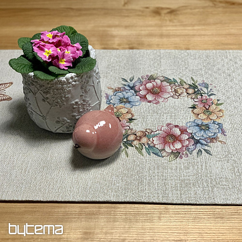 Mantel y bufanda de Pascua HUEVOS EN LA HIERBA