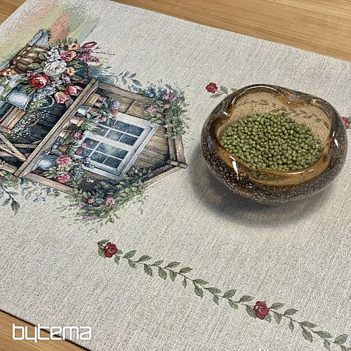 Mantel y pañuelo tapiz CASA JARDÍN