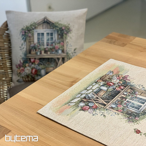 Mantel y pañuelo tapiz CASA JARDÍN