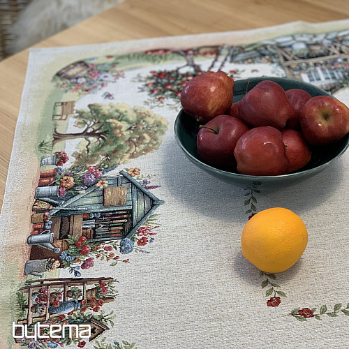 Mantel y pañuelo tapiz CASA JARDÍN