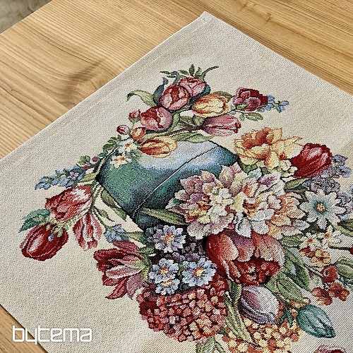 Mantel y pañuelo tapiz RAMO DE PRIMAVERA