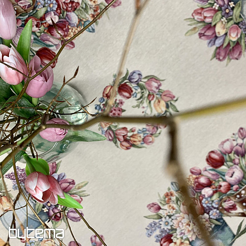 Mantel y pañuelo tapiz RAMO DE PRIMAVERA