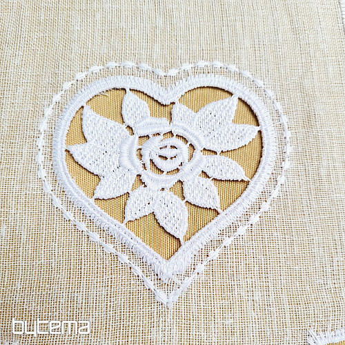 Cortina de vidrieras CORAZÓN BLANCO