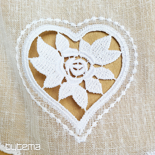 Cortina de vidrieras CORAZÓN BLANCO