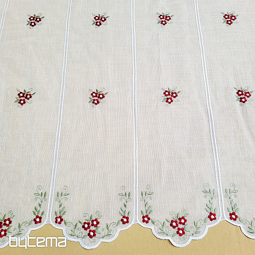 Cortina de vidrieras FLORES ROJAS