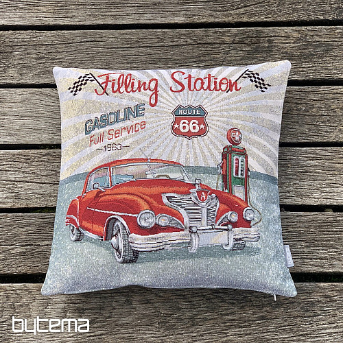 Funda de almohada de tapiz GASOLINERA RUTA 66