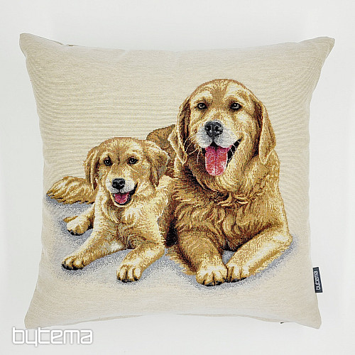 Funda de almohada tapiz LABRADOR Y CACHORRO