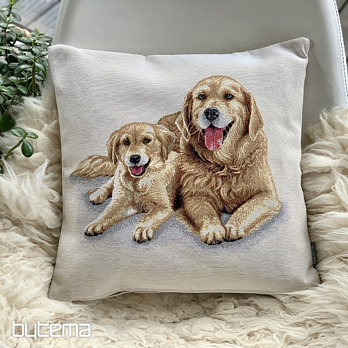 Funda de almohada tapiz LABRADOR Y CACHORRO