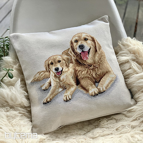 Funda de almohada tapiz LABRADOR Y CACHORRO