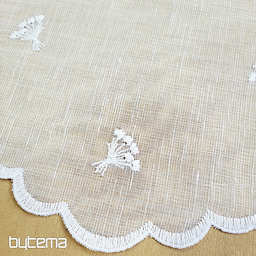 Cortina de vidrieras TULIPANES MINI BLANCO