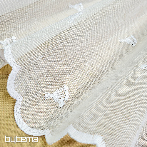 Cortina de vidrieras TULIPANES MINI BLANCO