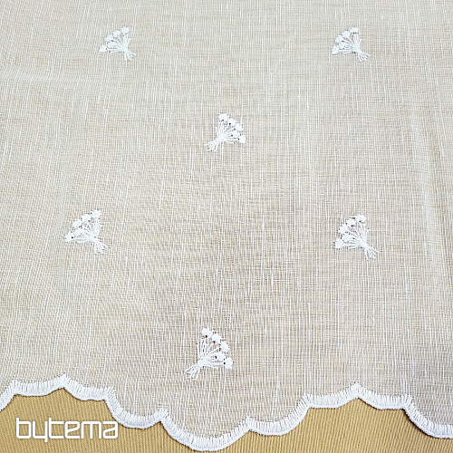 Cortina de vidrieras TULIPANES MINI BLANCO