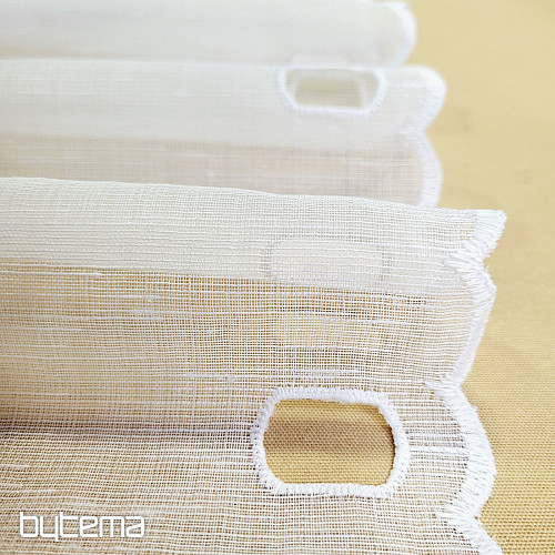 Cortina de vidrieras TULIPANES MINI BLANCO