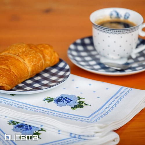 Toallas de la ABUELA Rosas Azules