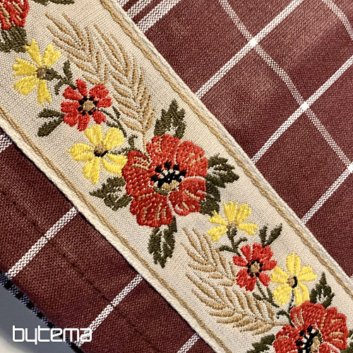 Paños de cocina MARRÓN CON FLORES DE LA ABUELA