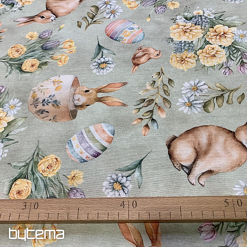 Tela decorativa BUNNY LONNIE verde
