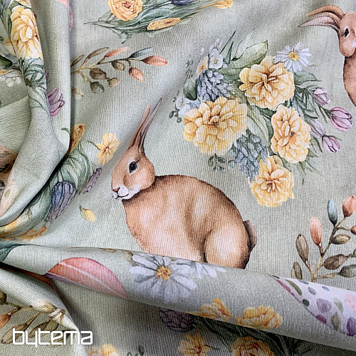Tela decorativa BUNNY LONNIE verde