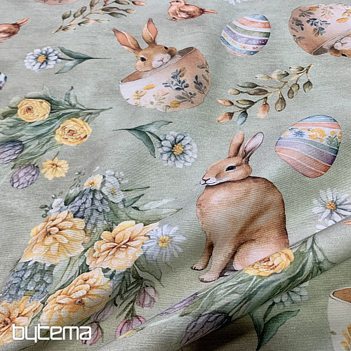 Tela decorativa BUNNY LONNIE verde