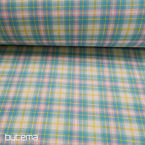 Tejido decorativo DEMER VERDE ROSA