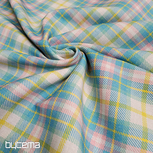 Tejido decorativo DEMER VERDE ROSA