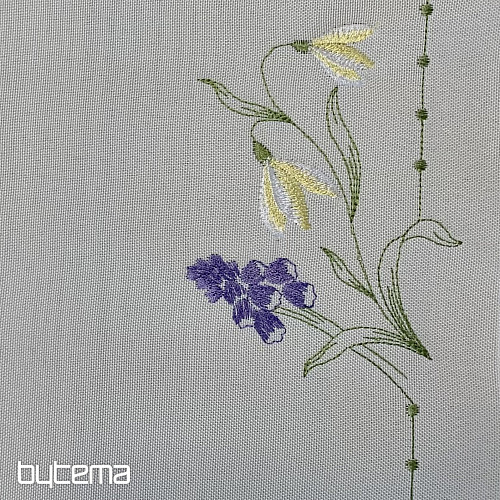 Mantel y bufanda bordados NARCISOS Y LA HIJA DE LAS NIEVES