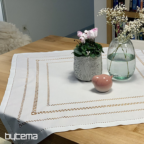 Mantel y pañuelo CALADO BLANCO