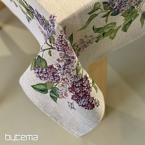 Mantel y pañuelo de gobelino LILA