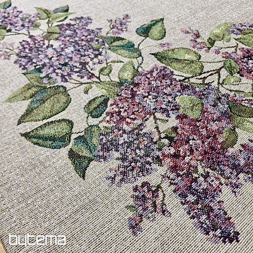 Mantel y pañuelo de gobelino LILA