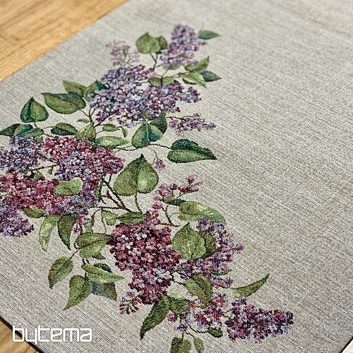 Mantel y pañuelo de gobelino LILA