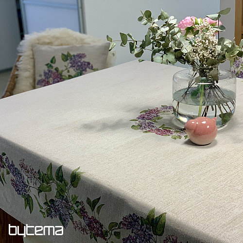 Mantel y pañuelo de gobelino LILA