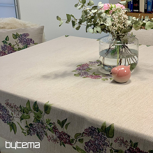 Mantel y pañuelo de gobelino LILA