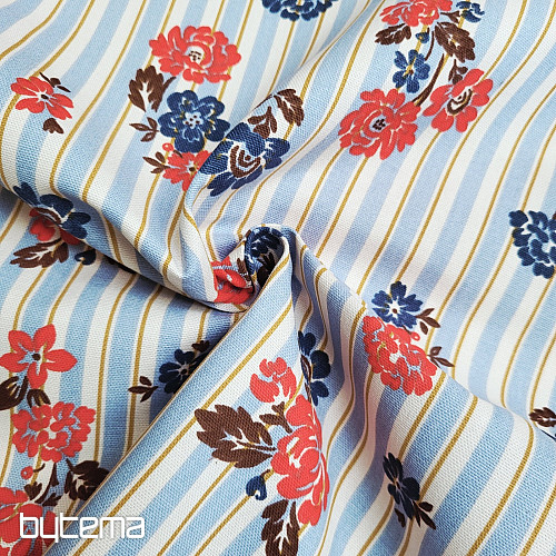 Tela de algodón RIMCHA RAYAS AZULES