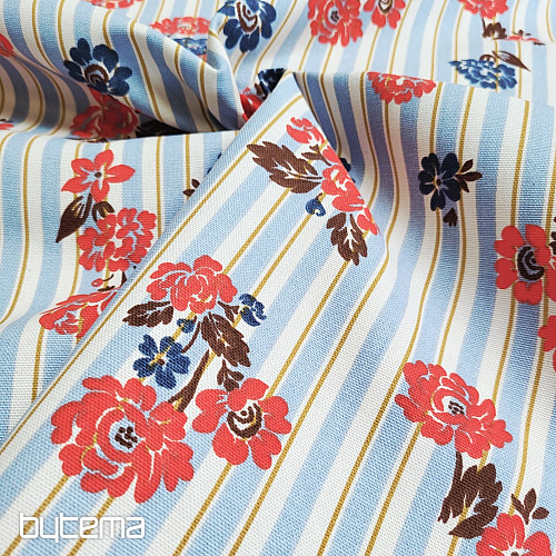 Tela de algodón RIMCHA RAYAS AZULES