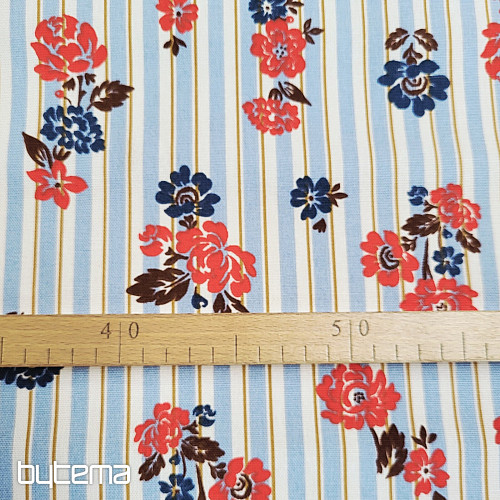 Tela de algodón RIMCHA RAYAS AZULES