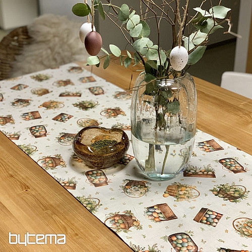 Mantel y bufanda de Pascua HUEVOS DE COLORES