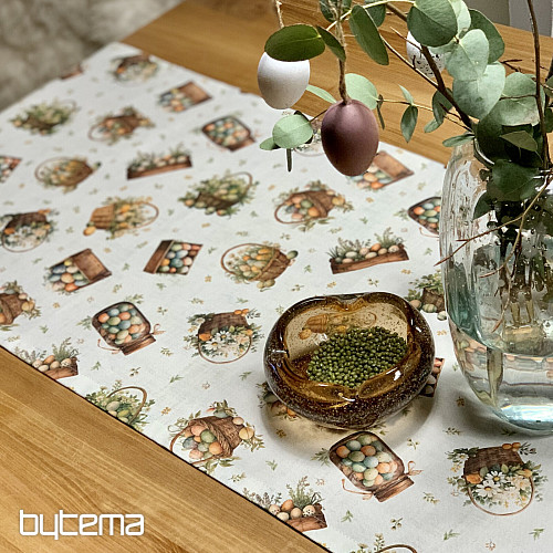 Mantel y bufanda de Pascua HUEVOS DE COLORES