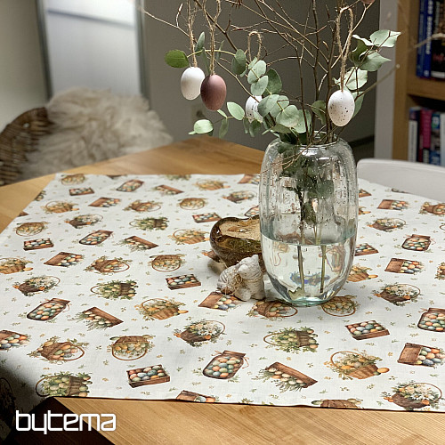 Mantel y bufanda de Pascua HUEVOS DE COLORES