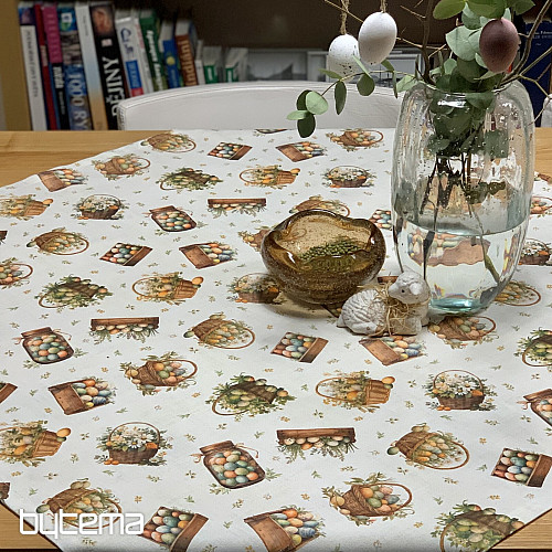 Mantel y bufanda de Pascua HUEVOS DE COLORES