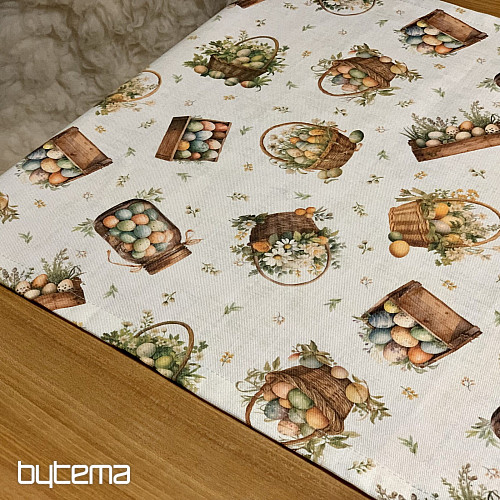 Mantel y bufanda de Pascua HUEVOS DE COLORES